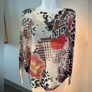 NWT Lightweight sweater - Animal print Love